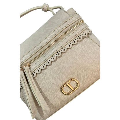 Borsa a tracolla Twinset in polietilene beige