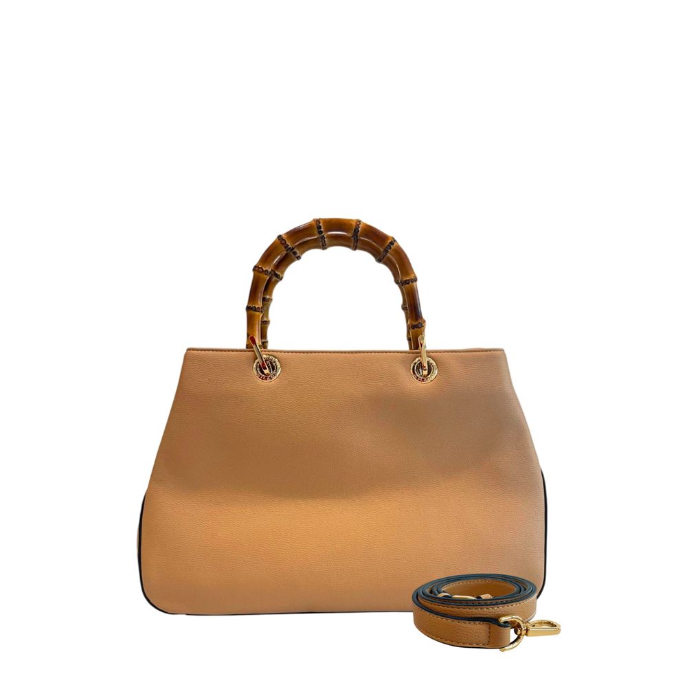 Borsa a mano da donna Twinset in PU marrone