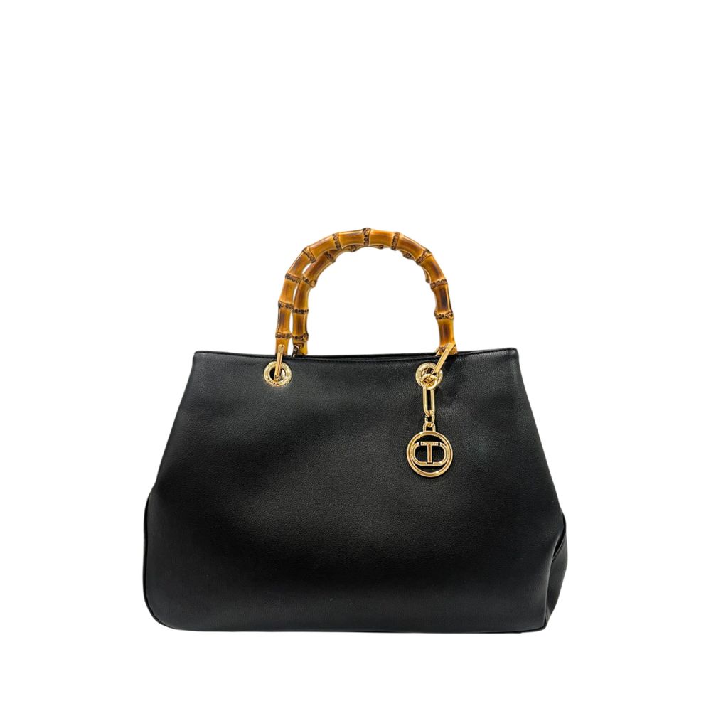 Borsa a mano da donna Twinset in PU nero