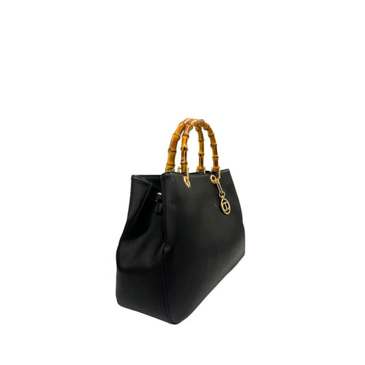 Borsa a mano da donna Twinset in PU nero