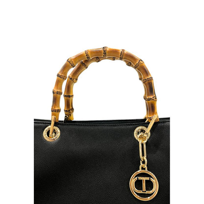Borsa a mano da donna Twinset in PU nero