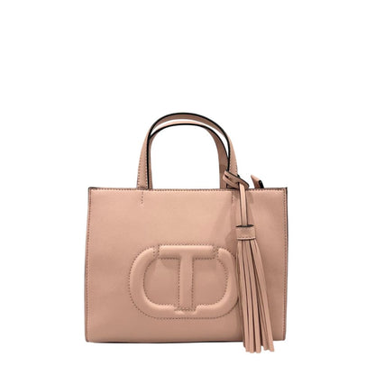Borsa a mano da donna Twinset in PU rosa