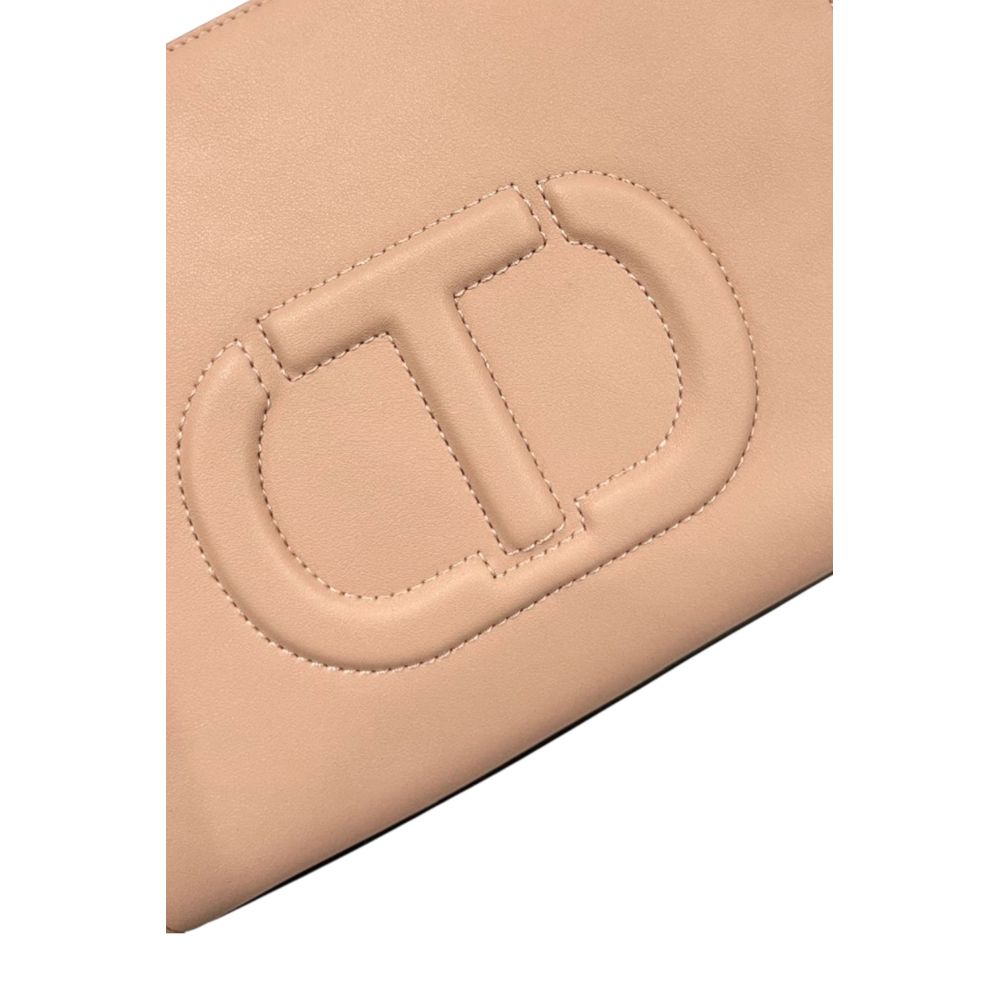 Borsa a mano da donna Twinset in PU rosa