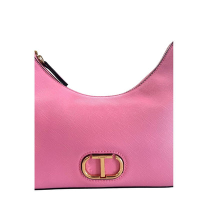 Borsa a tracolla da donna in PU rosa Twinset