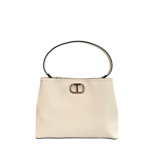 Borsa a mano da donna Twinset in PU bianco