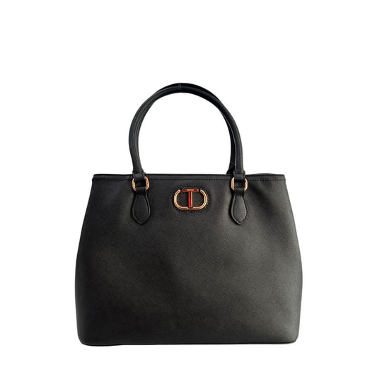 Borsa a tracolla da donna in poliuretano giallo Twinset