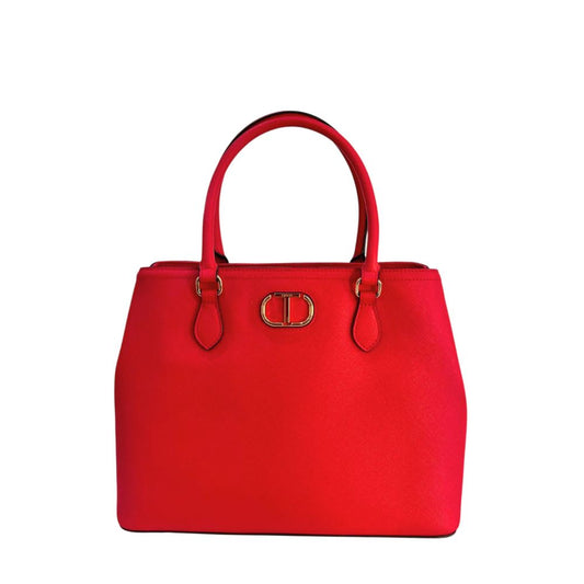 Borsa a mano da donna Twinset in PU bianco