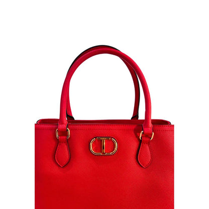 Borsa a mano da donna Twinset in PU bianco