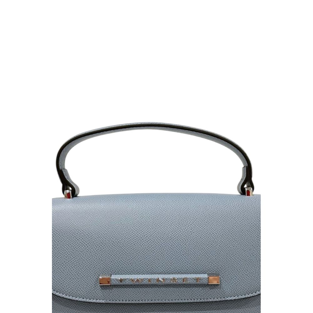 Borsa a mano da donna Twinset in PU blu