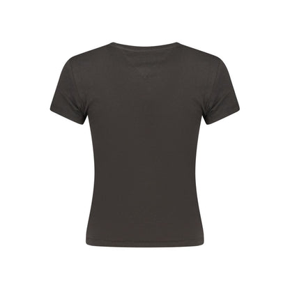 Tommy Hilfiger Black Cotton Women T-Shirt