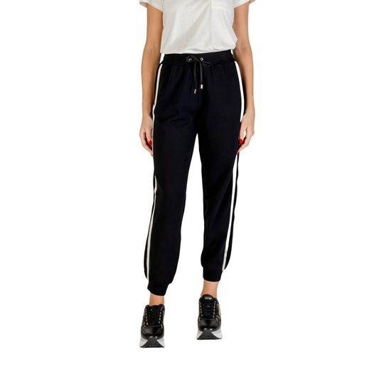 Liu Jo Black And White Cotton Joggers (Workout Pants)