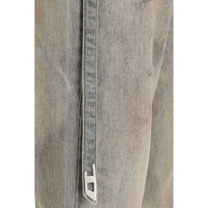 Diesel Gray Cotton Slim Fit Jeans