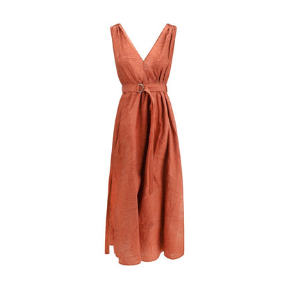 Brunello Cucinelli Multicolor Cotton Casual Dress