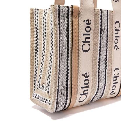 Chloé Beige Linen Tote Bag