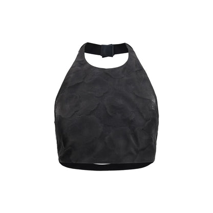 Max Mara Black Silk Pattern Shirt