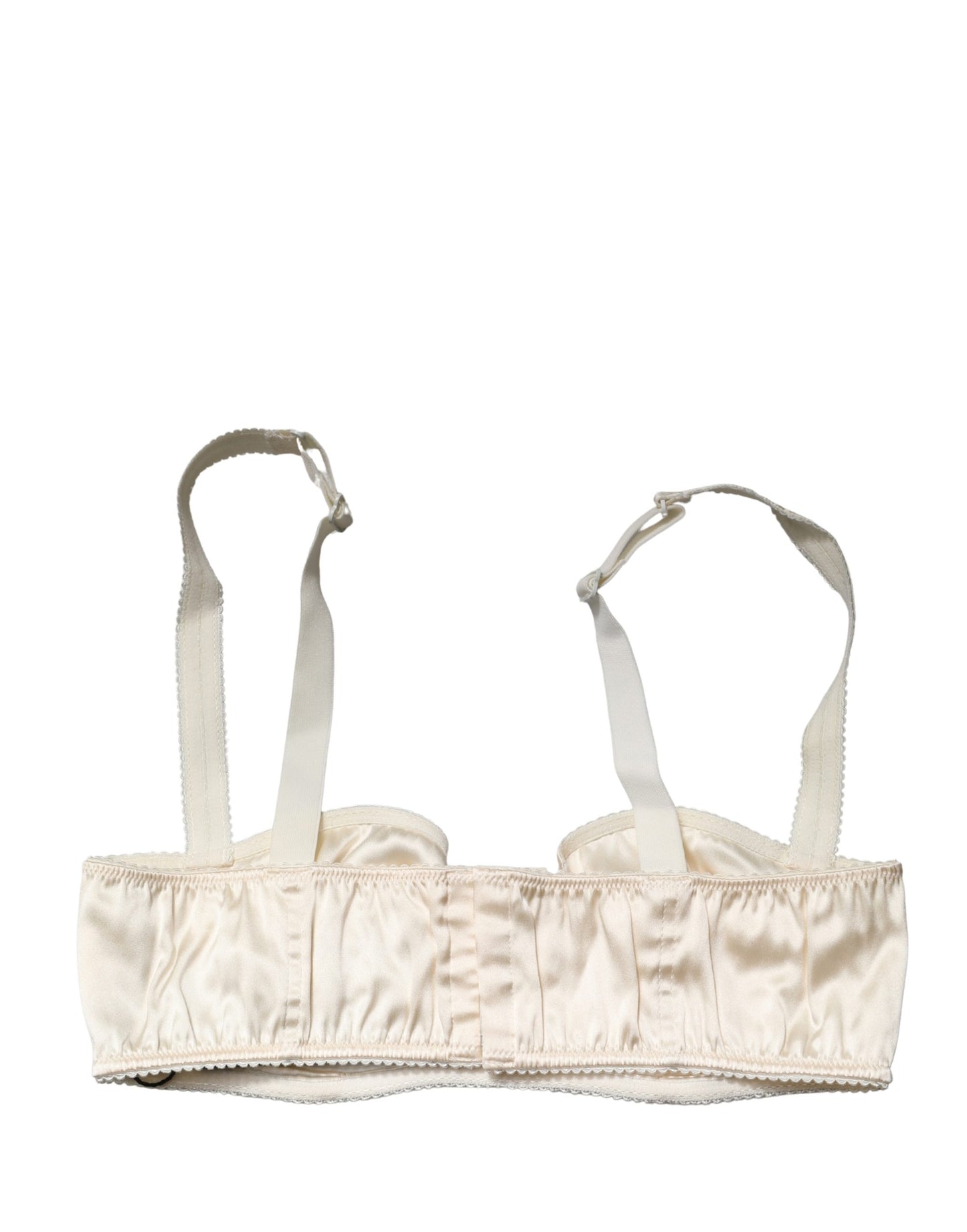 Dolce & Gabbana Off White Semi-Pad Underwire Balconette Bra Underwear
