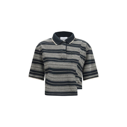 Isabel Marant Étoile Black Cotton Polo Shirt