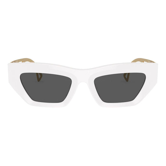 Versace White Acetate Sunglasses