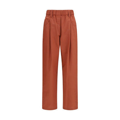 Brunello Cucinelli Orange Cotton Casual Pants