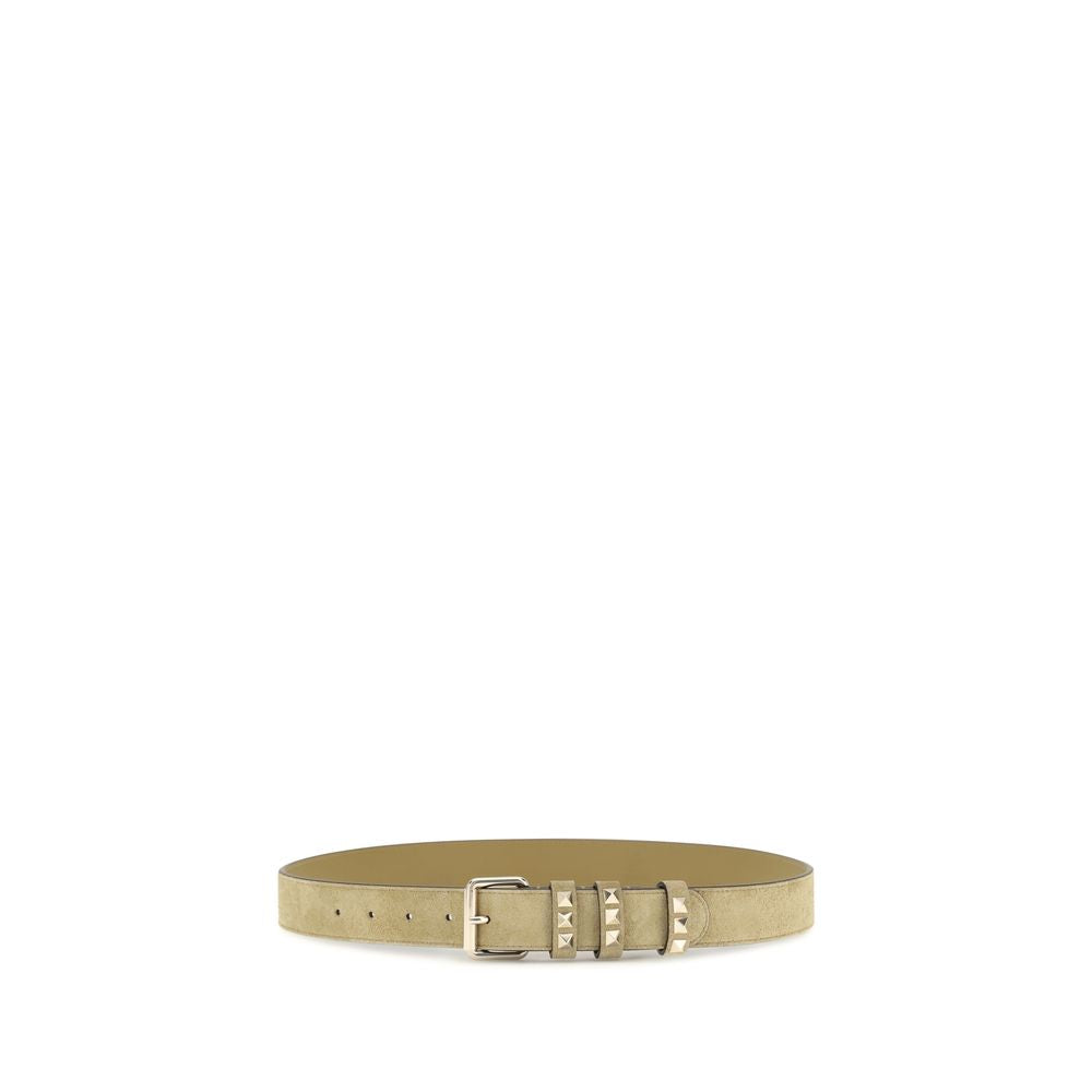 Valentino Garavani Beige Calf Leather Bos Taurus Belt