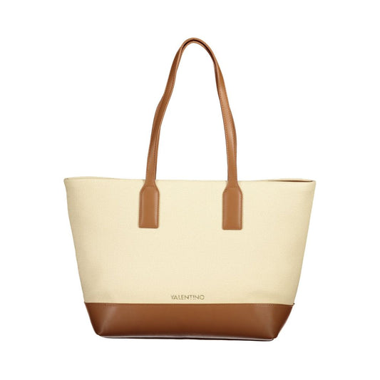 Mario Valentino Beige Polyurethane Women's Shoulder Bag