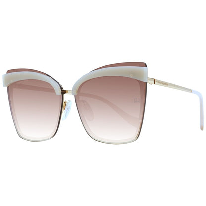 Ana Hickmann Beige Metal Sunglasses