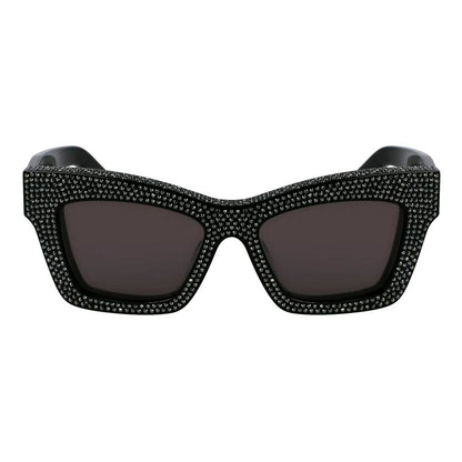 Ferragamo Black Acetate Sunglasses