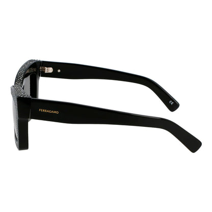 Ferragamo Black Acetate Sunglasses