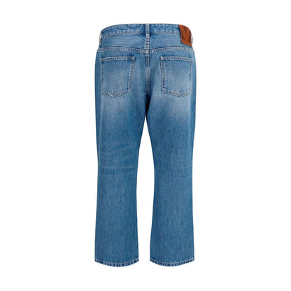 Valentino Blue Cotton Straight-Leg Jeans