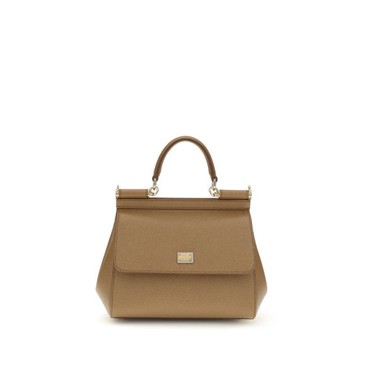 Dolce & Gabbana Beige Calf Leather Bos Taurus Shoulder Bag