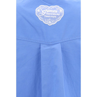Ganni Blue Cotton Shirt