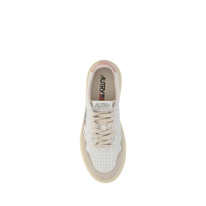 Autry White Calf Leather Bos Taurus Athletic Sneakers