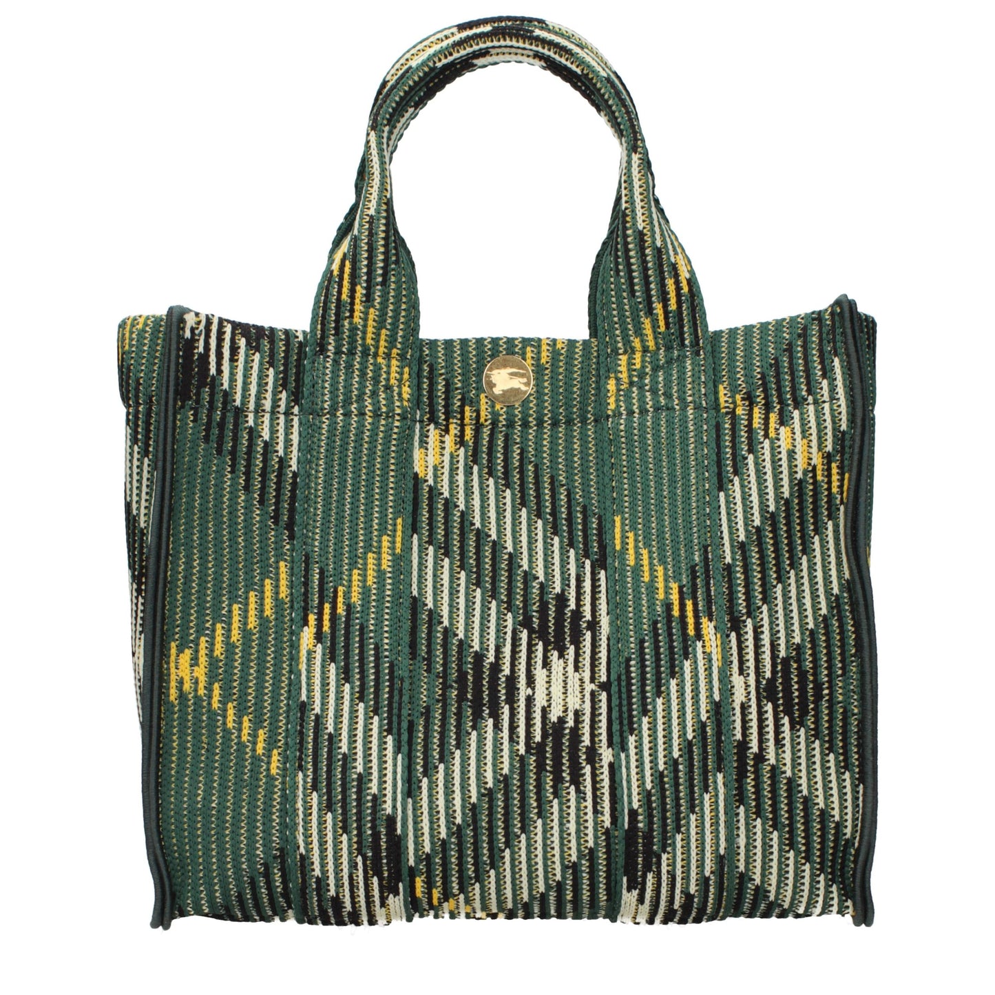 Burberry Green Fabric Handbag