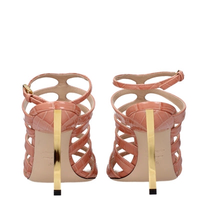 Tom Ford Pink Leather Stiletto Heel Sandals