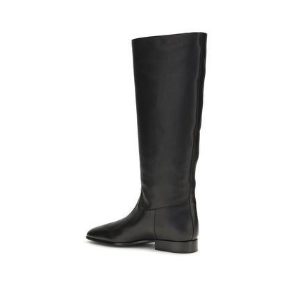 Herbert Levine Black Calf Leather Bos Taurus Ankle Boots