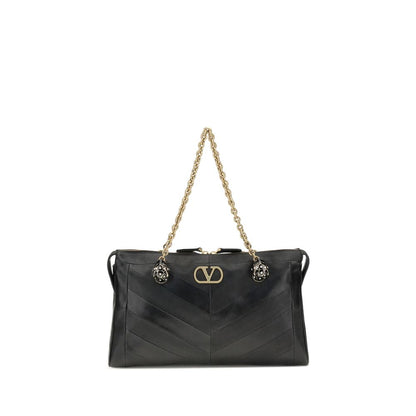 Valentino Garavani Black Lamb Ovis Aries Aries Shoulder Bag
