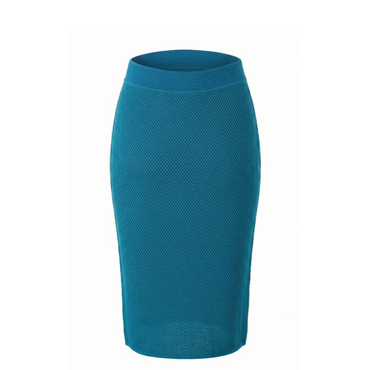 Malo Blue Silk Women Skirt