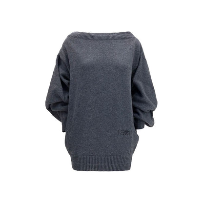 MM6 Gray Wool Oves Aries Casual Dress
