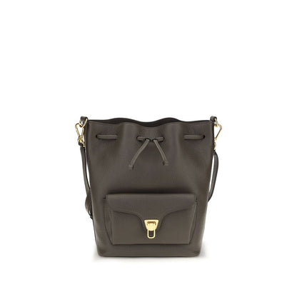 Coccinelle Brown Calf Leather Bos Taurus Shoulder Bag