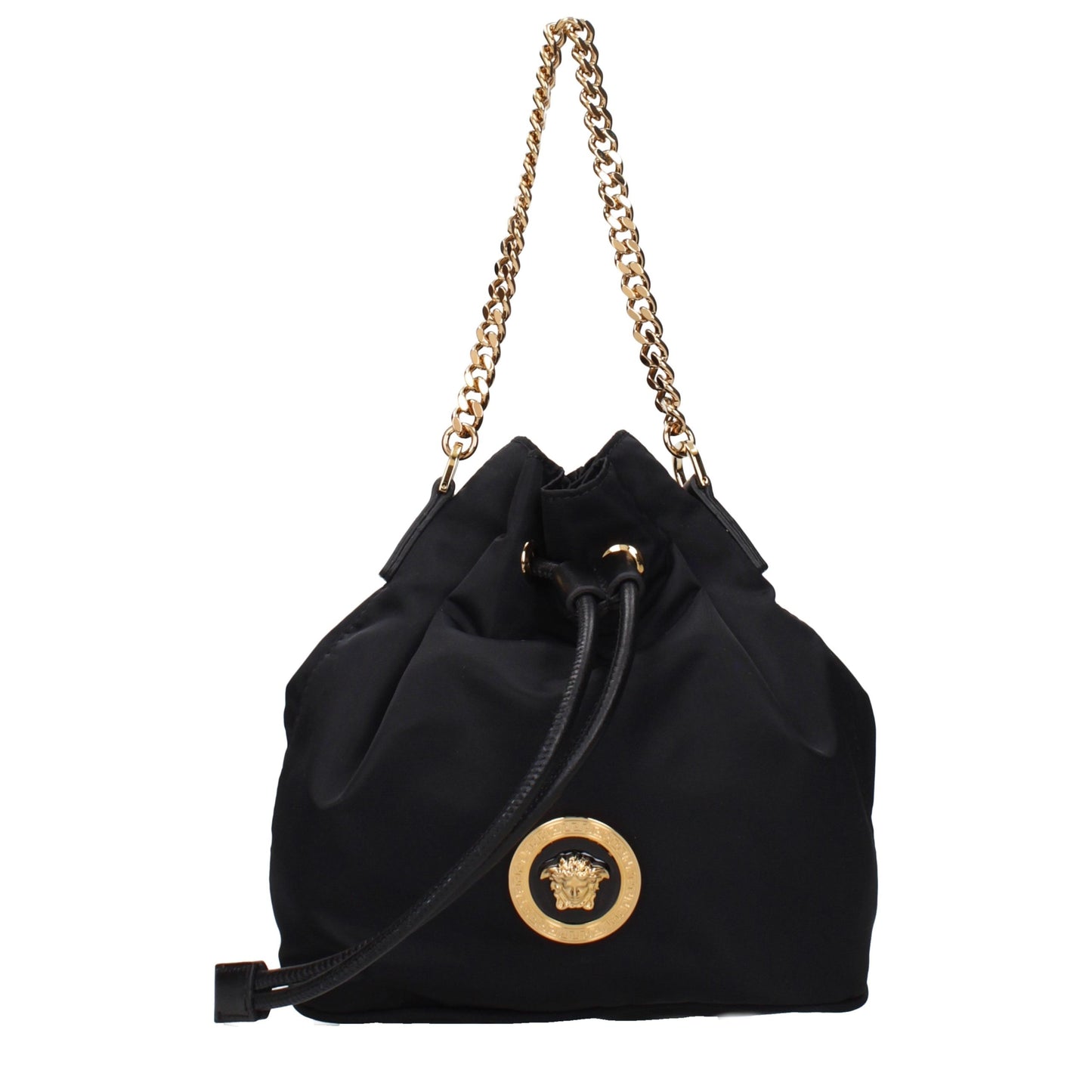 Versace Black Fabric Handbag