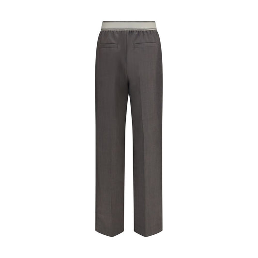 Versace Gray Wool Oves Aries Pants