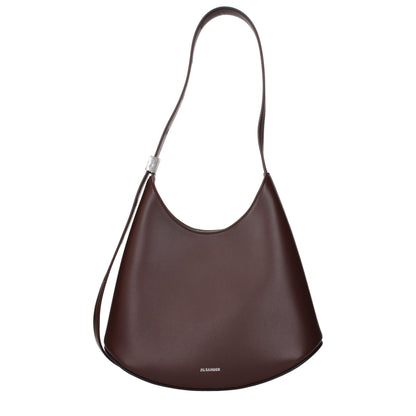 Jil Sander Red Leather Shoulder Bag
