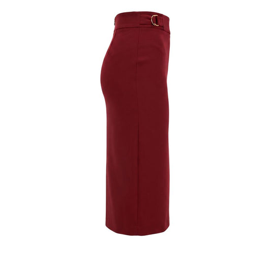Trussardi Jeans Red Polyester Women Skirt