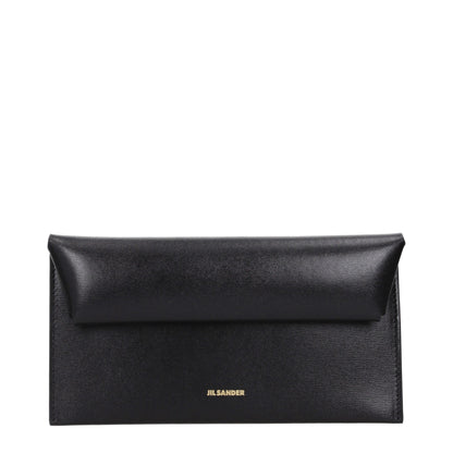 Jil Sander Black Leather Wallet