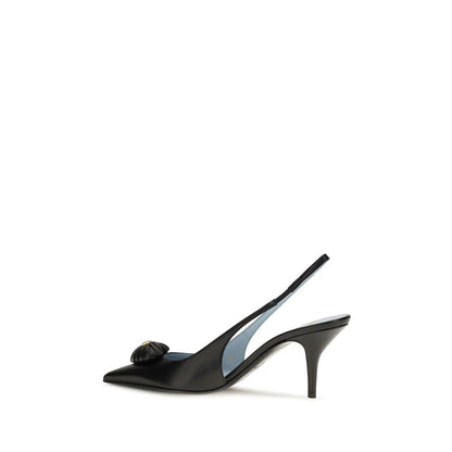 Valentino Garavani Black Calf Leather Bos Taurus High Heel Pumps