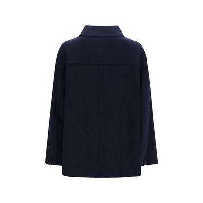 'S Max Mara Blue Wool Oves Aries Coat