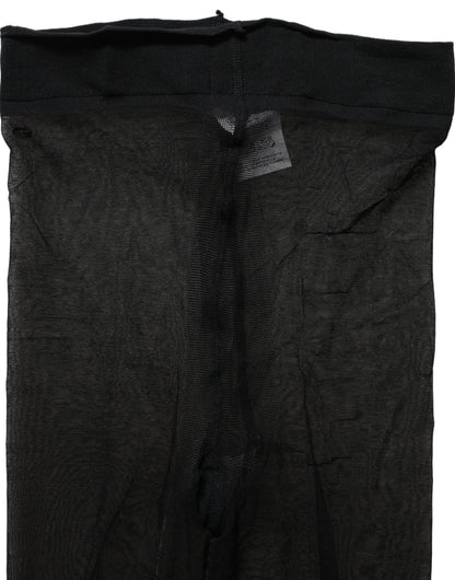 Dolce & Gabbana Black Nylon Tights Stocking Pantyhose Socks