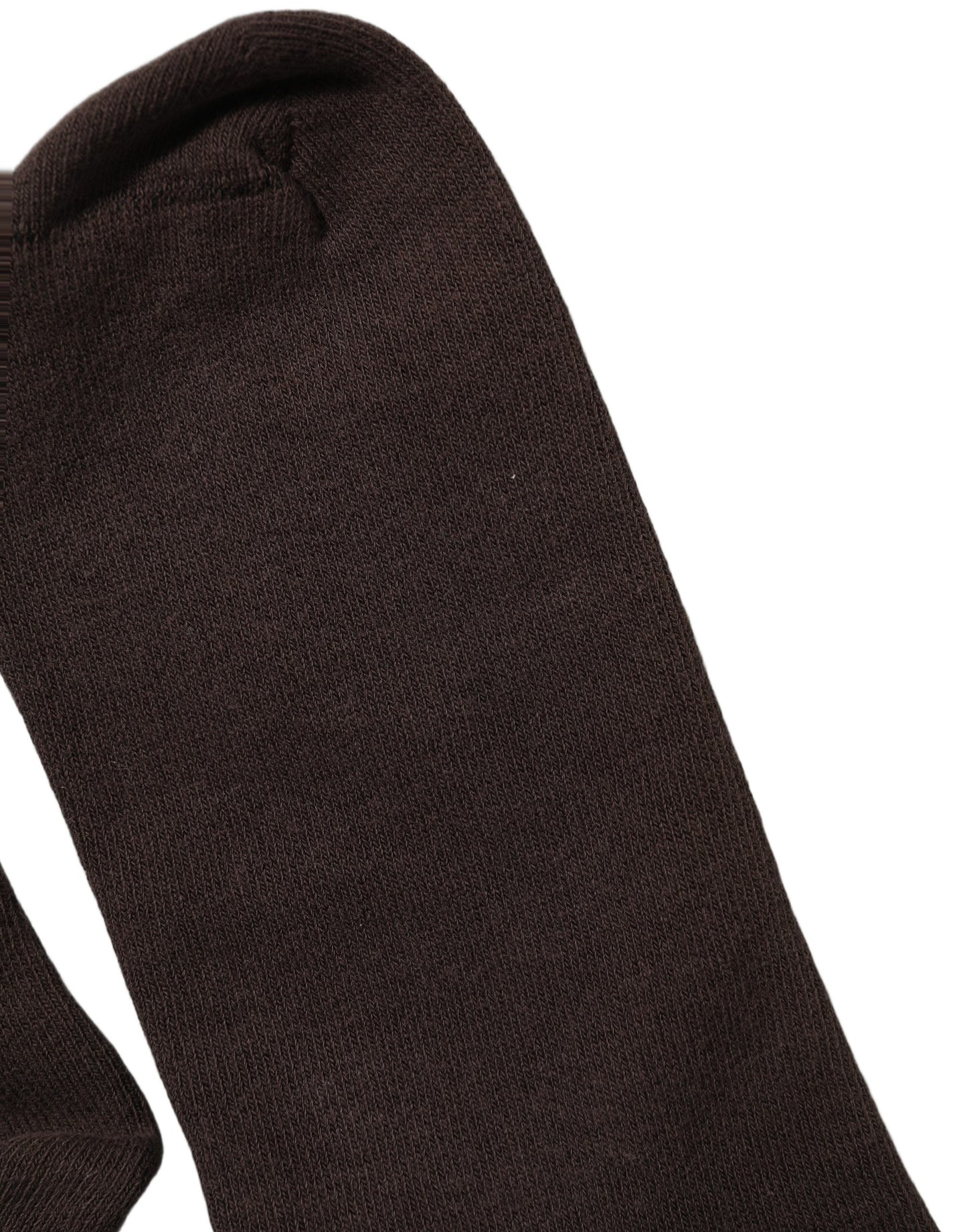 Dolce & Gabbana Dark Brown Cotton Over The Calf Accessory Socks