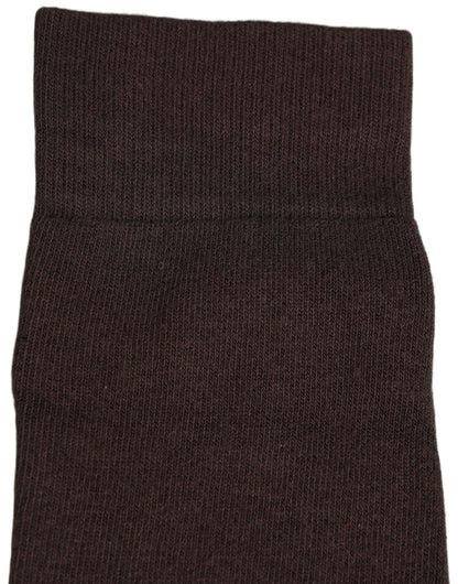 Dolce & Gabbana Dark Brown Cotton Over The Calf Accessory Socks