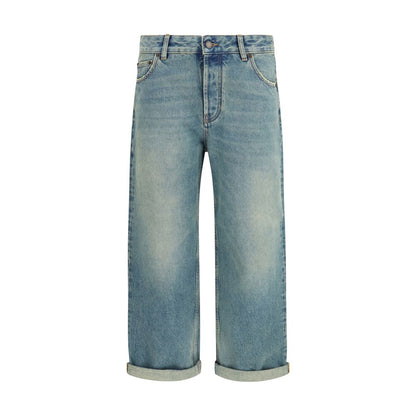 Darkpark Blue Cotton Boyfriend Jeans
